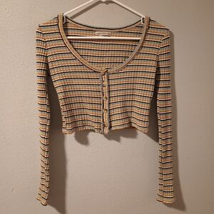 Urban Outfitters Multicolor Striped Crop Top